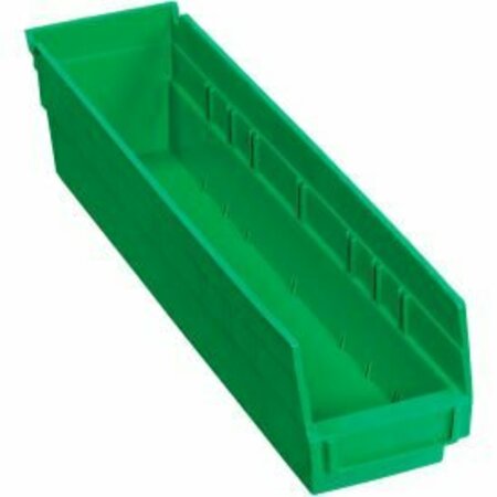 QUANTUM STORAGE SYSTEMS Shelf Storage Bin, Plastic, Green, 12 PK QSB103GN